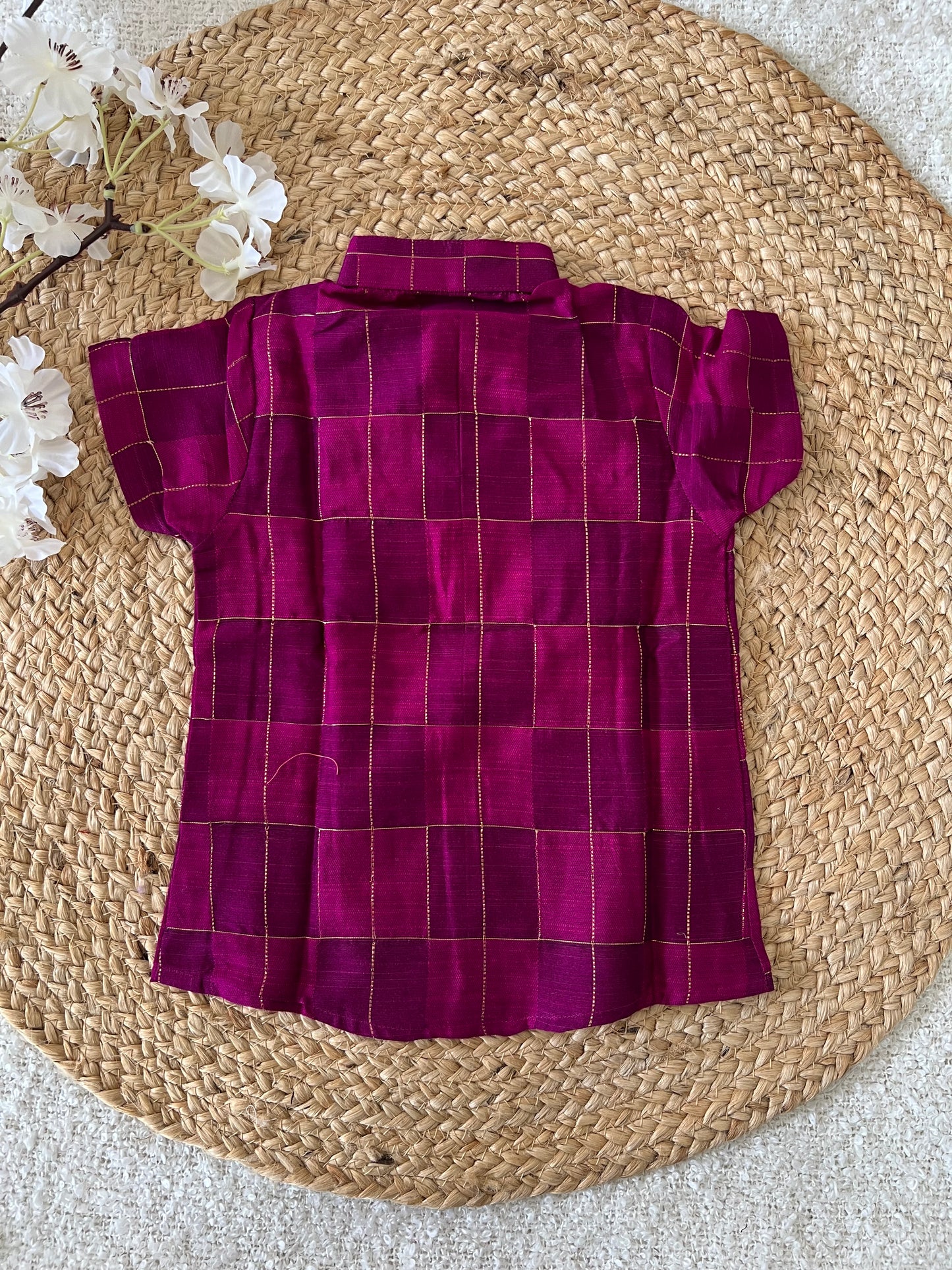 Dark pink ethnic shirt