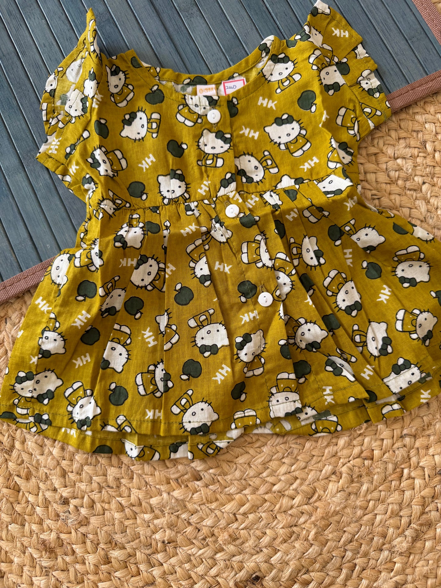 Mustard kitty frock