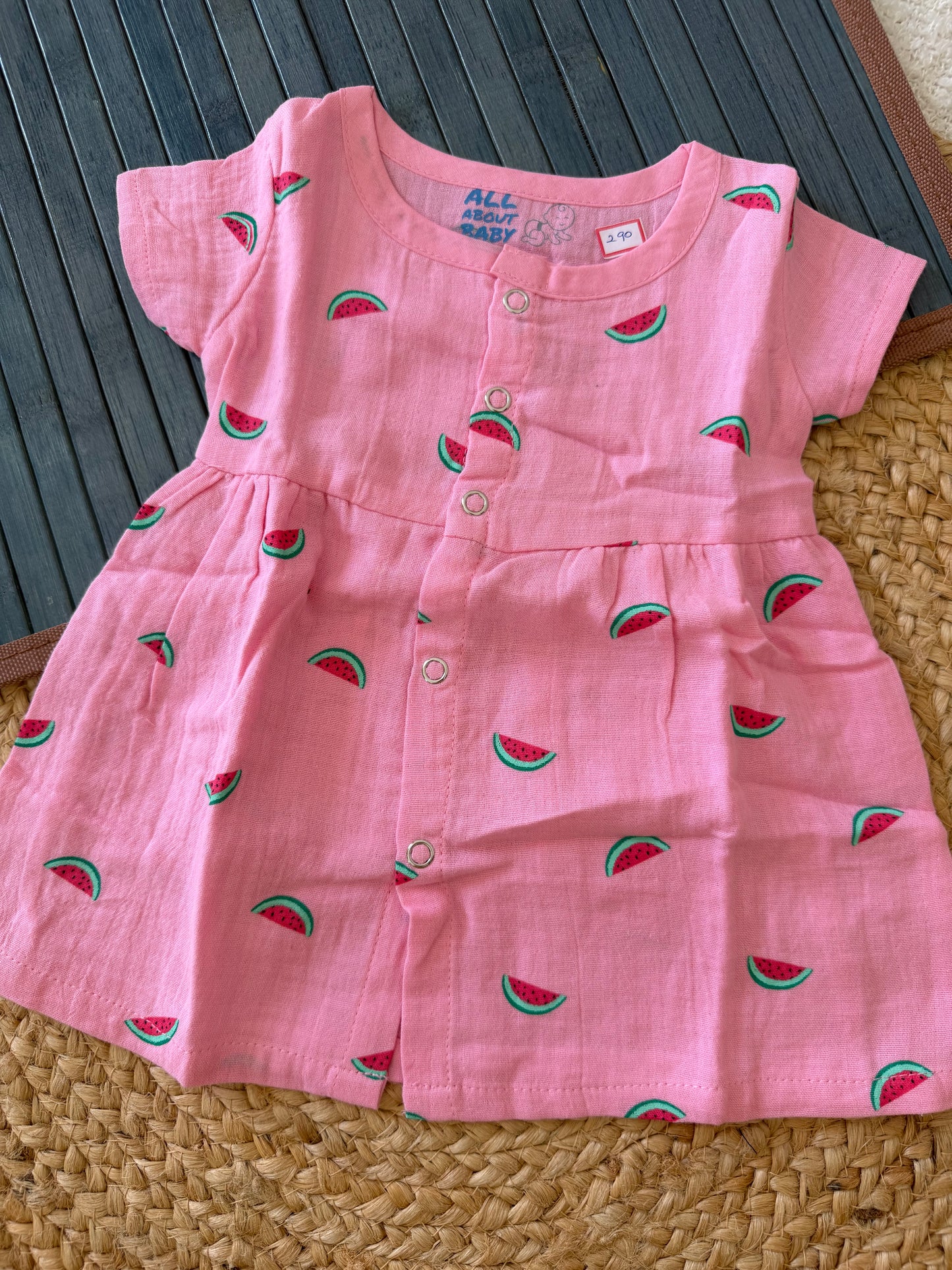 Pink muslin frock