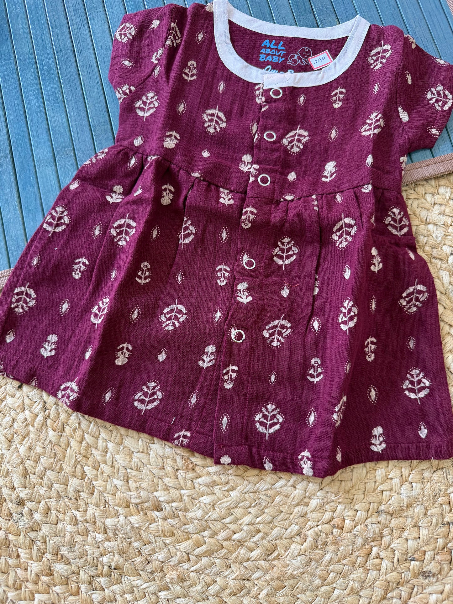 Violet muslin frock