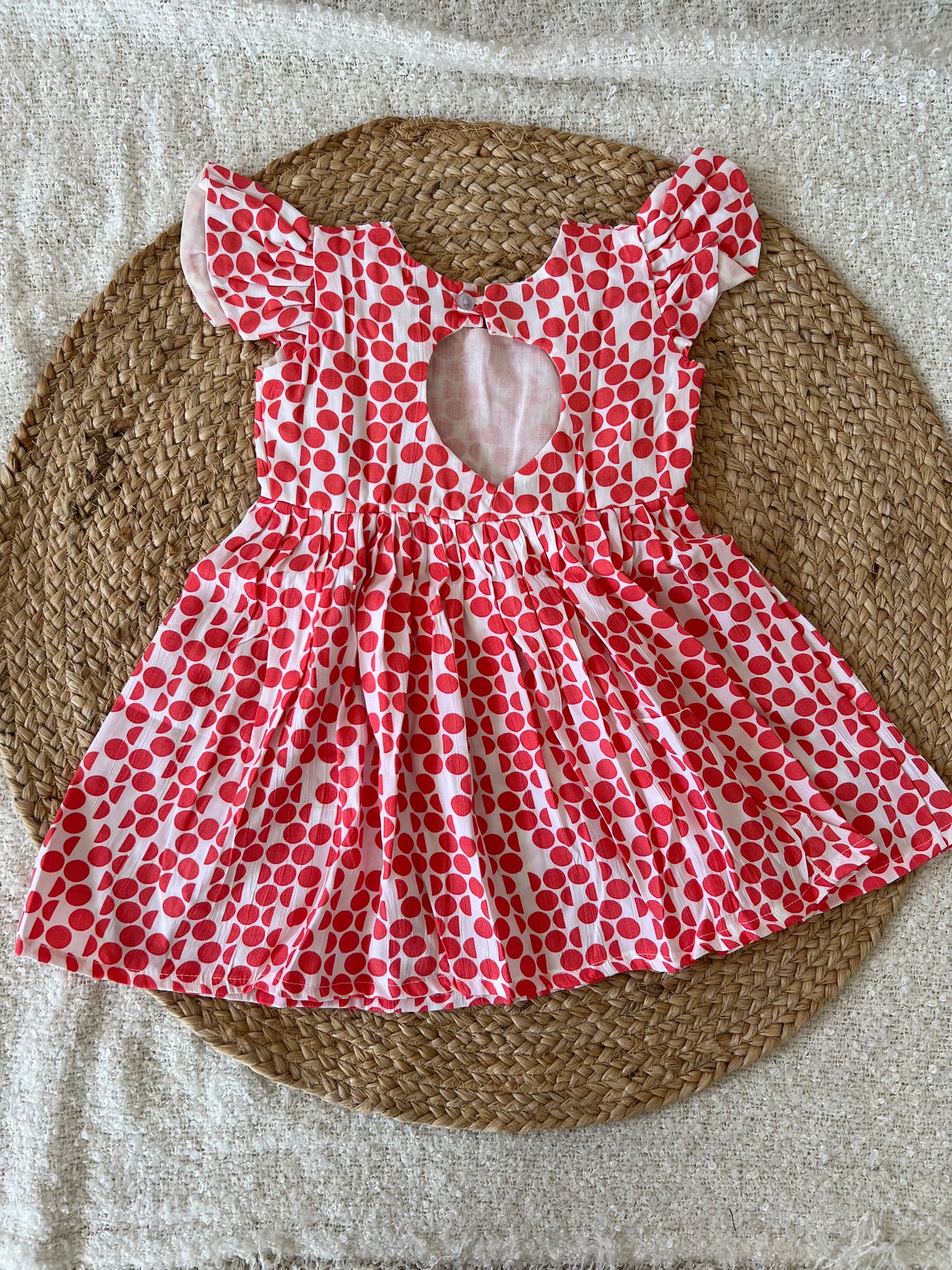 Pink polka dot frock