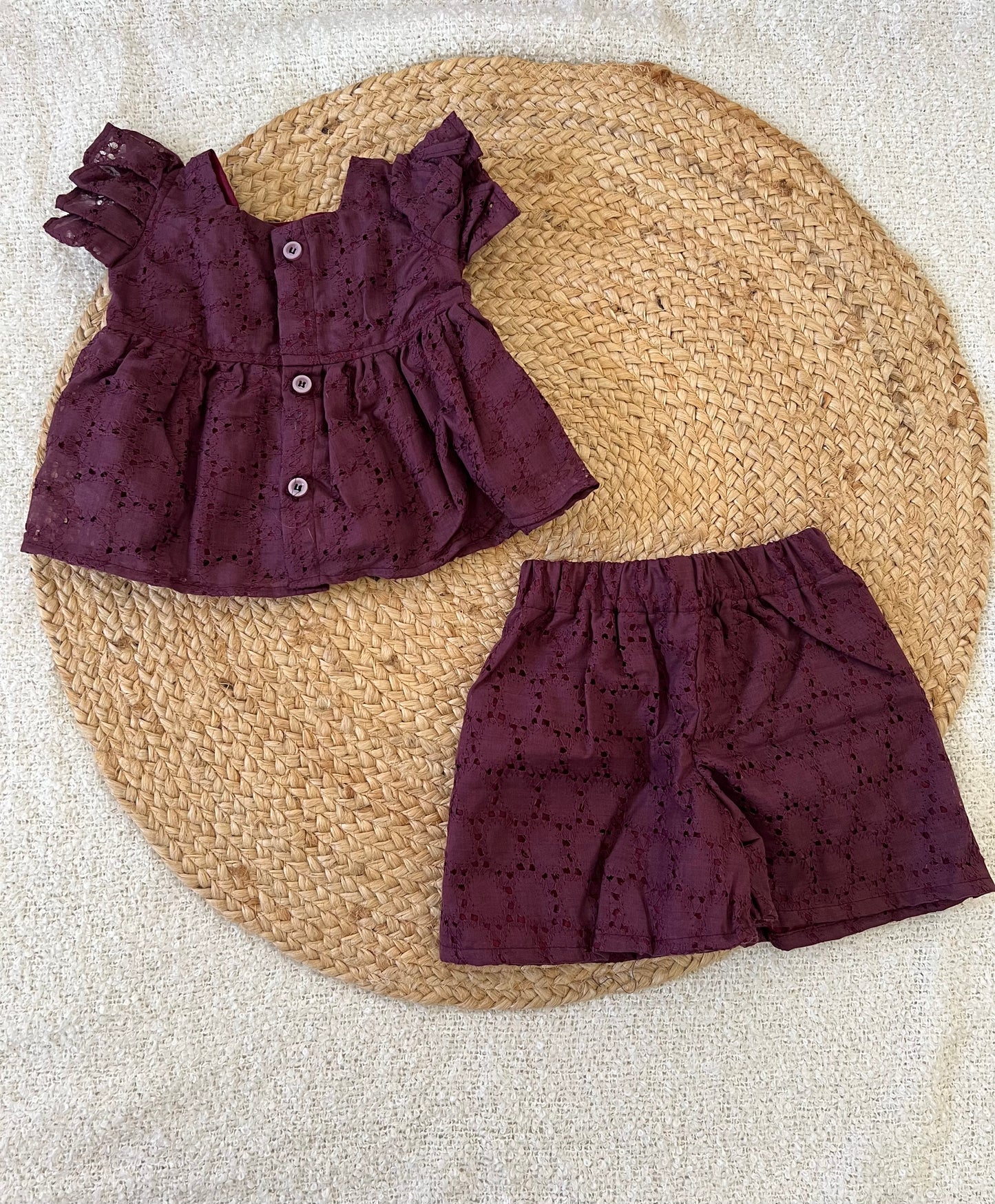 Dark violet hakoba co-ords