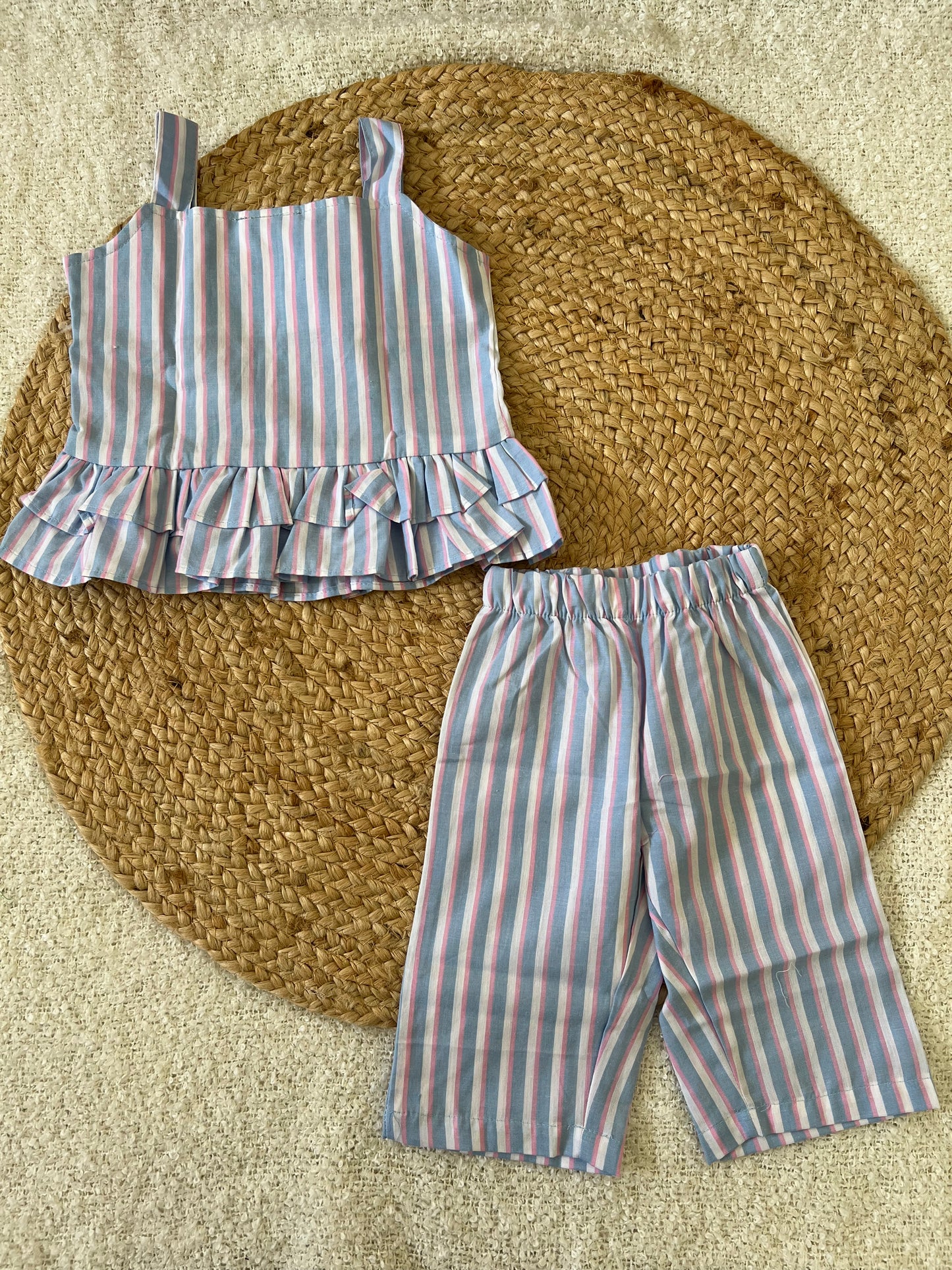 Blue white co - ords