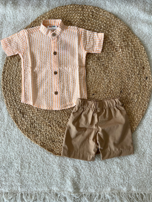 Orange stripes shirt