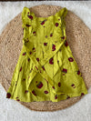 Green cup cake donut frock
