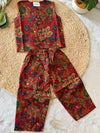 Red kalamkari co ord