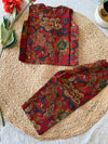 Red kalamkari co ord