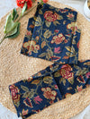 Blue kalamkari co-ord