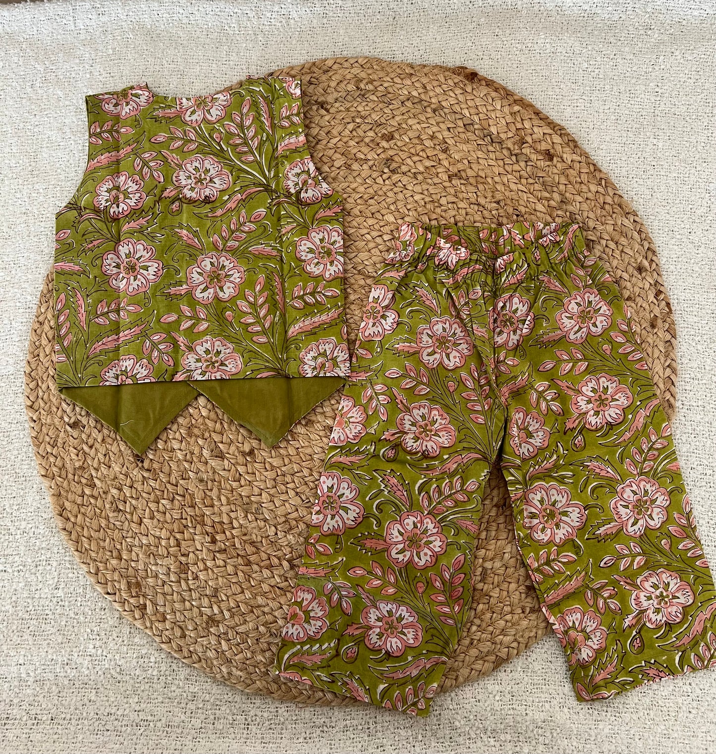 Green floral co-ords