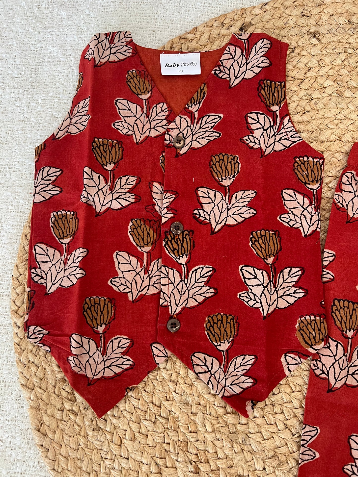 Red floral co-ords