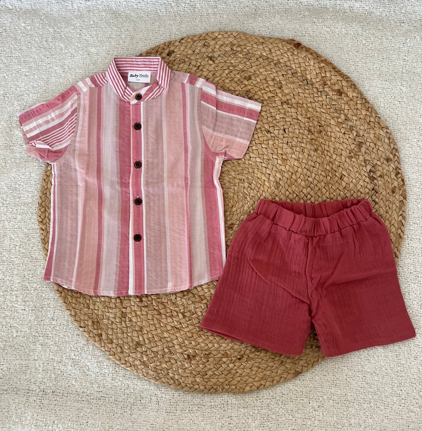 Pink stripes set