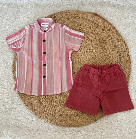 Pink stripes set