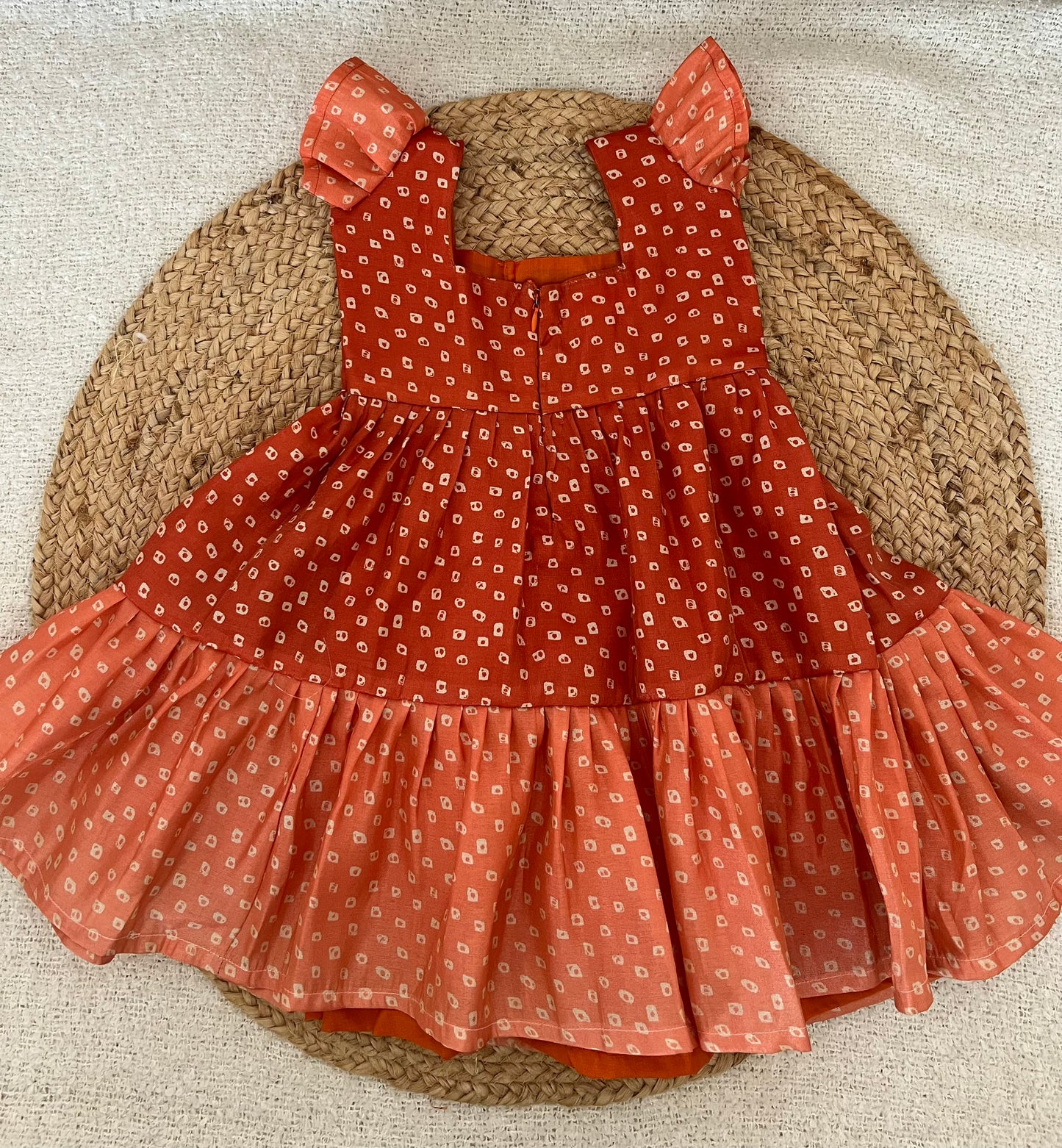 Orange dot frock