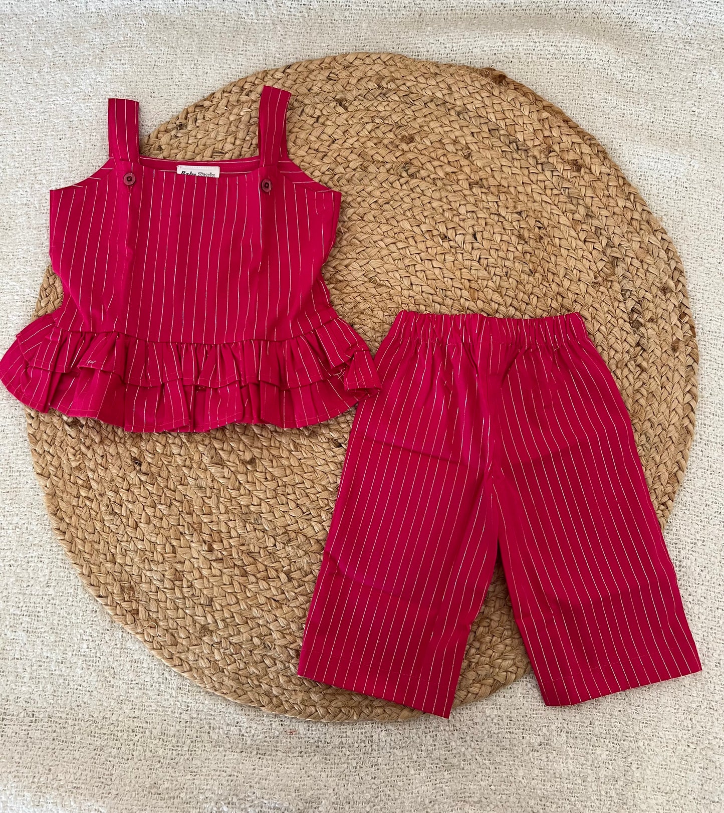 Pink co-ords with stripes