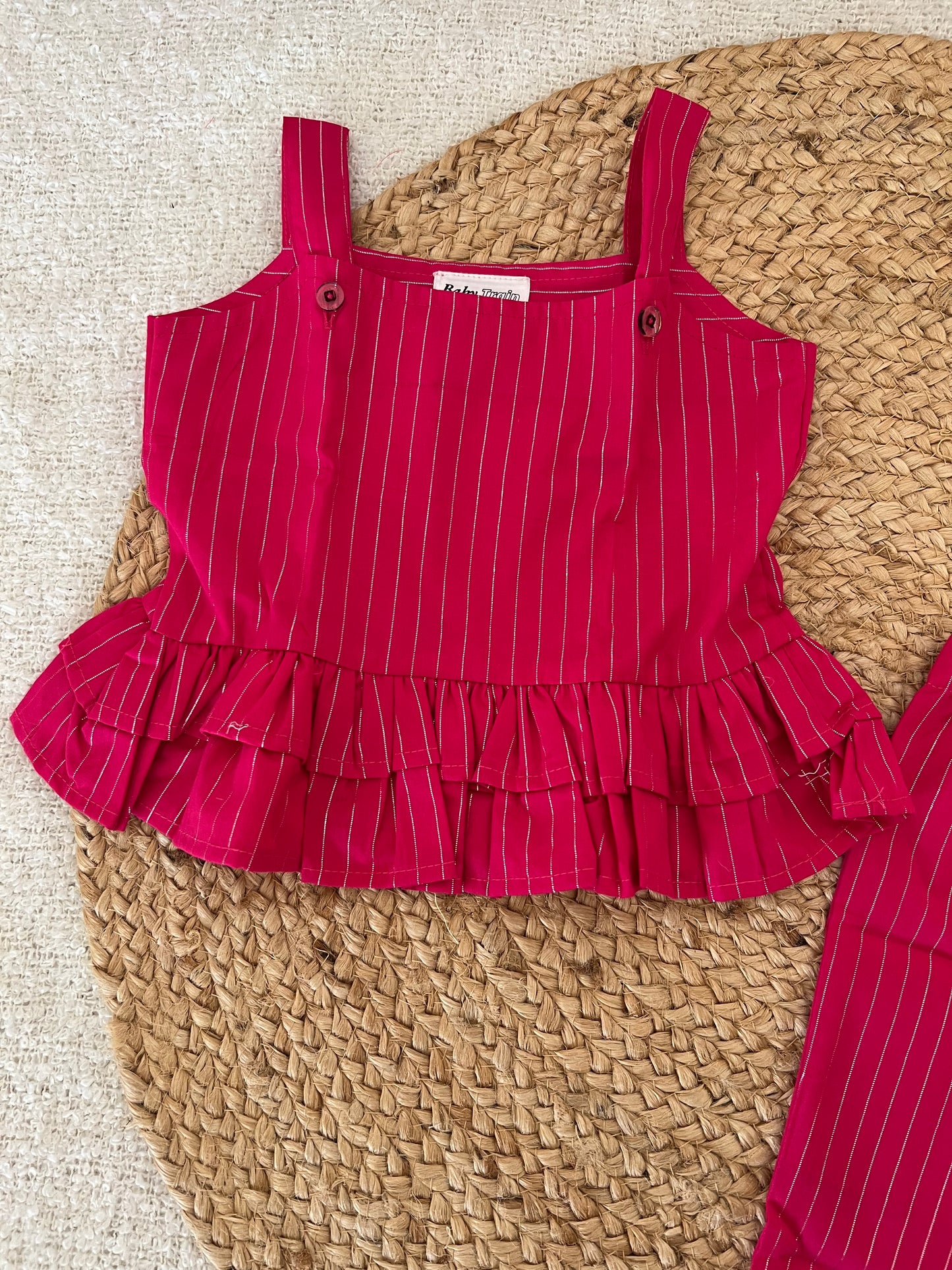 Pink co-ords with stripes