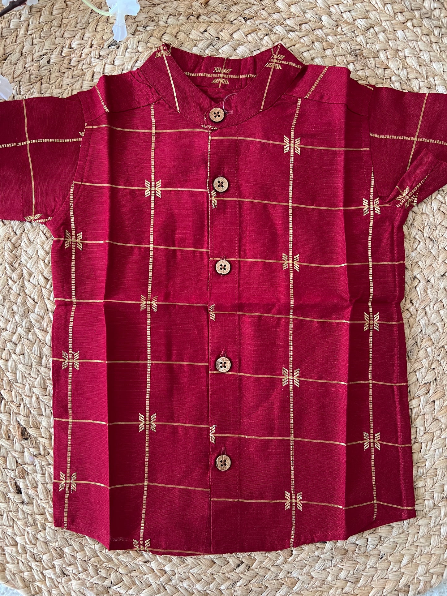 Red ethnic shirt