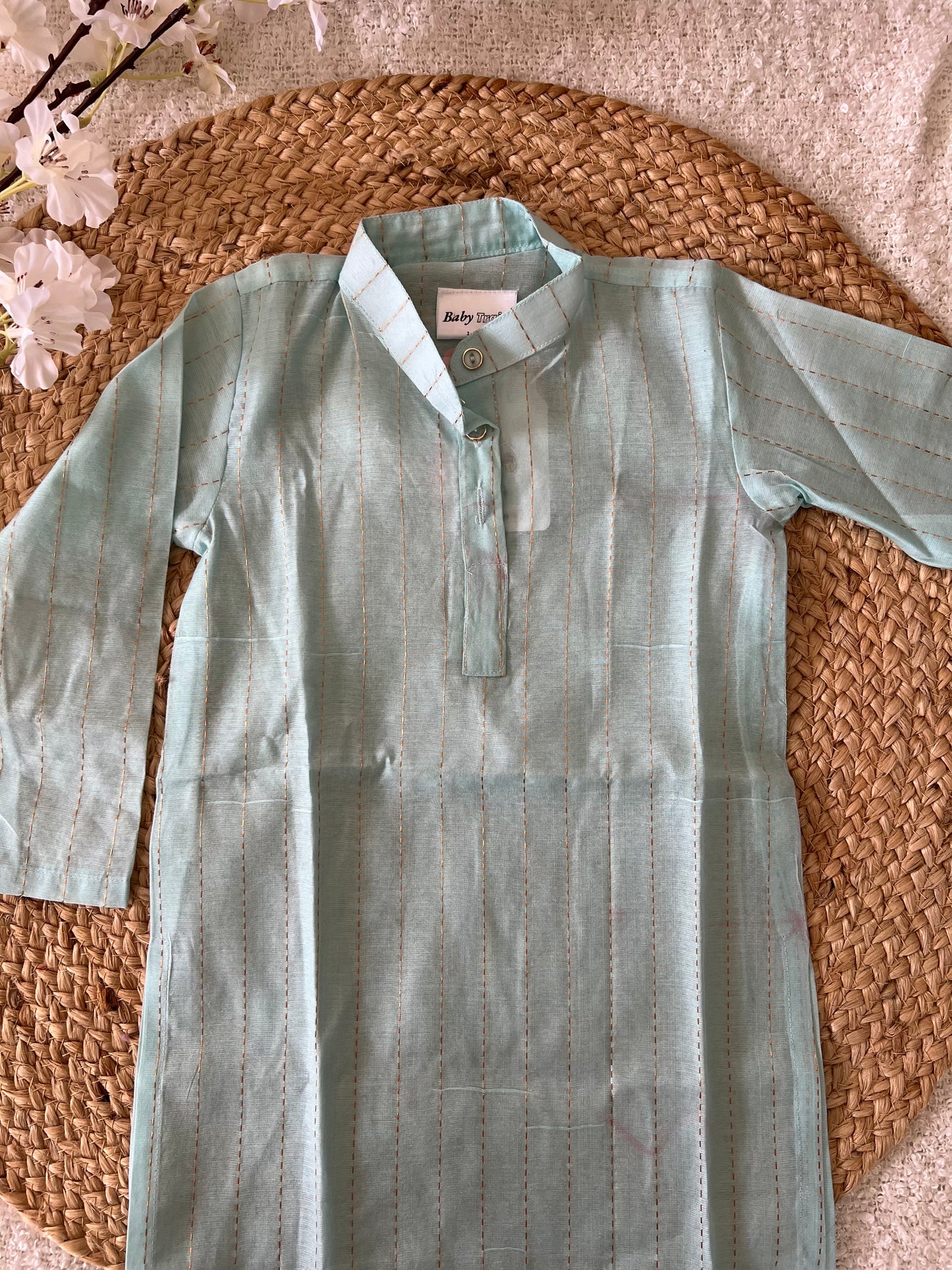 Light blue ethnic shirt