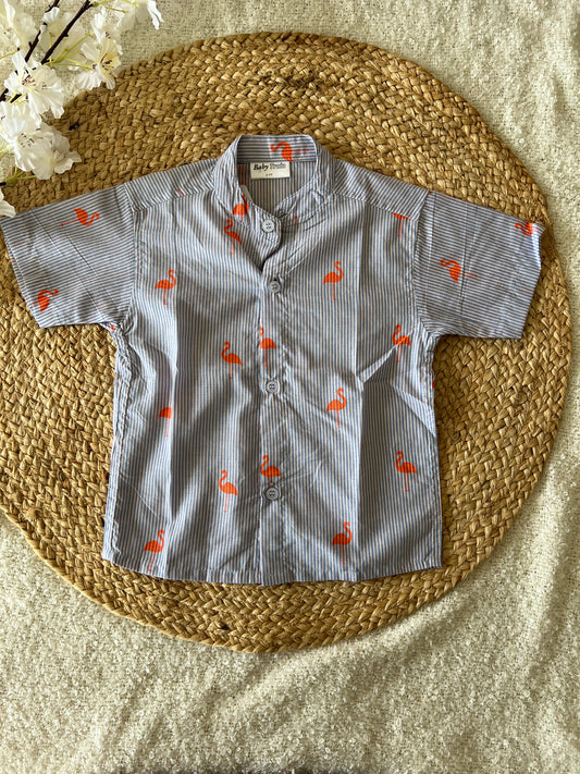 Flamingo stripes shirt