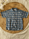 Blue elephant print shirt