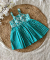 Green with white frock
