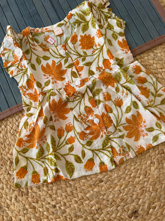 Orange flower frock
