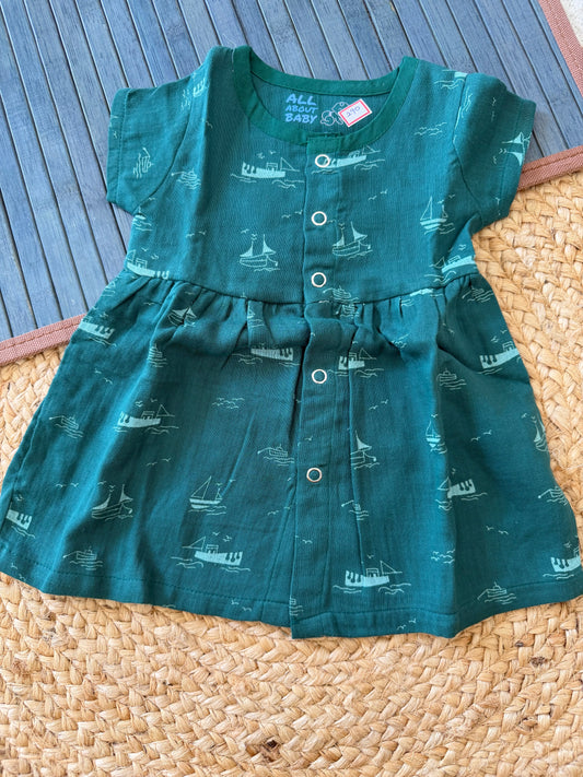 Blue muslin frock