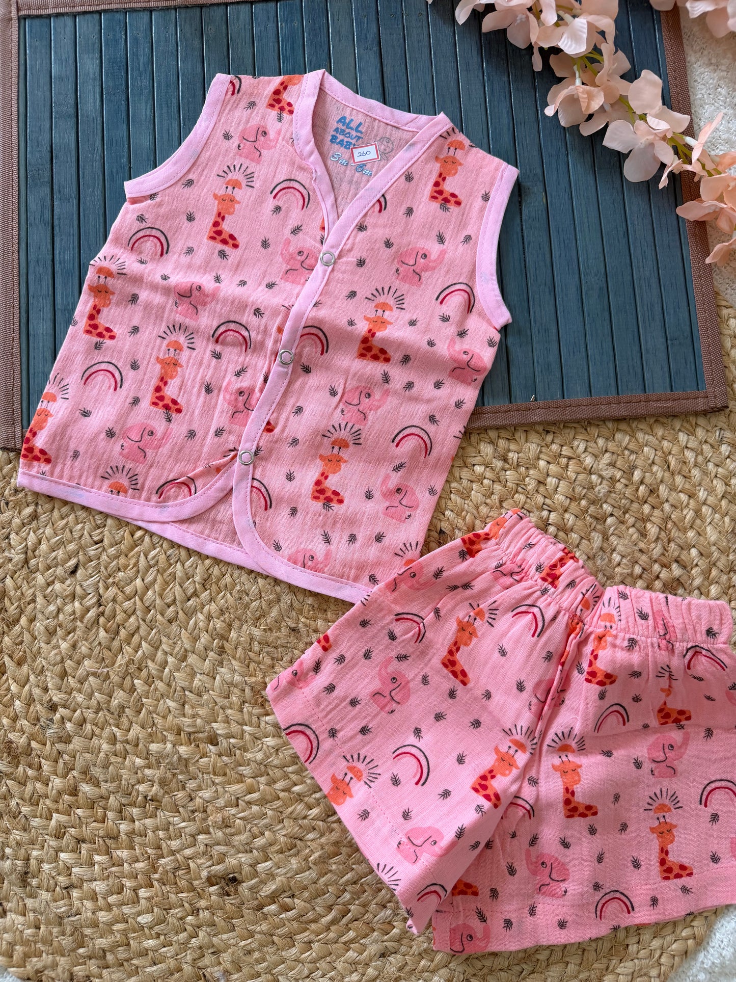 Baby pink jabla set
