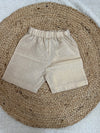 Cream white ethnic shorts