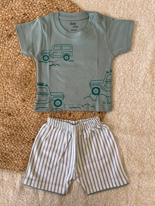 Blue T-shirt and bottoms