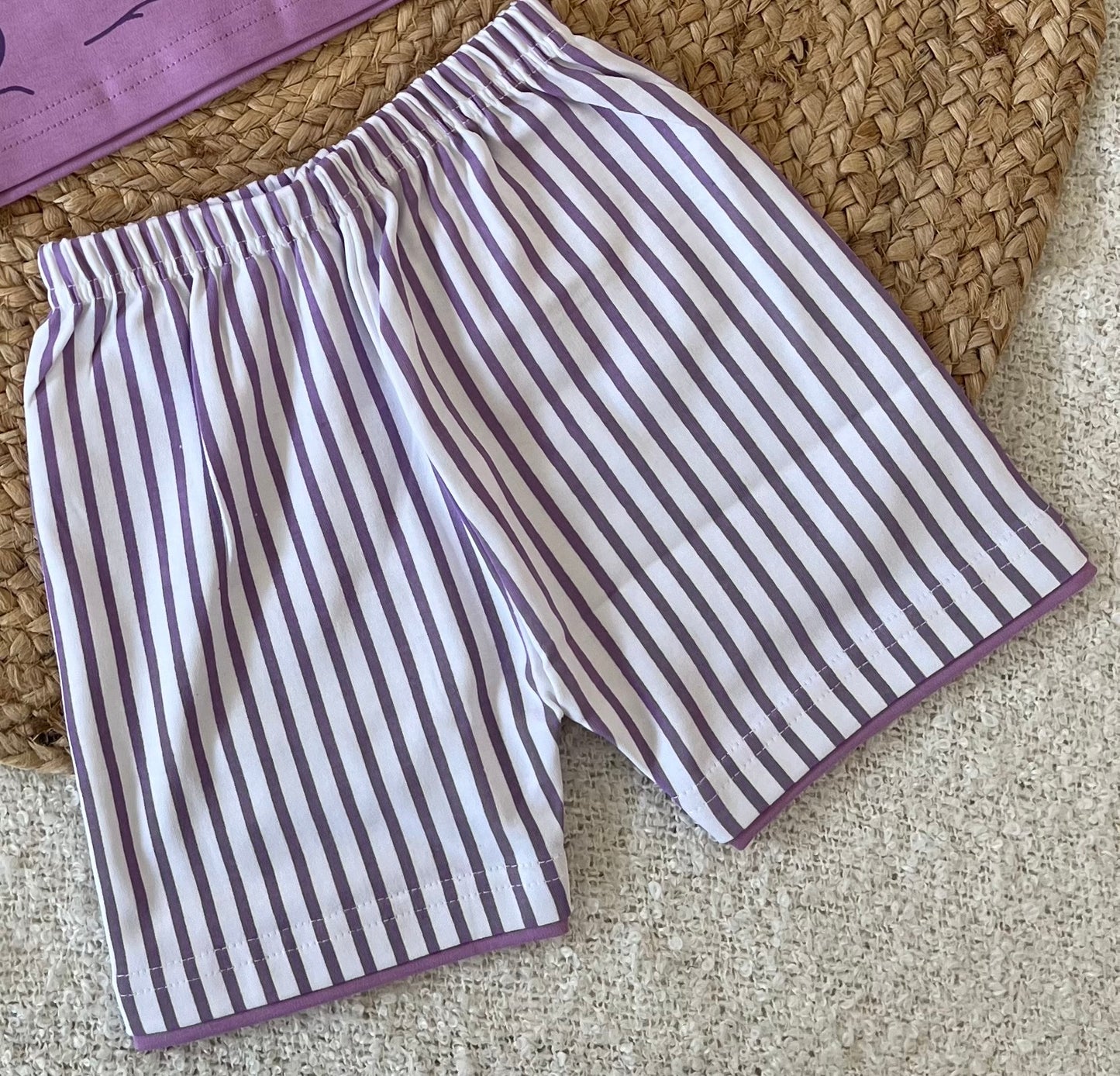 Purple t-shirt and bottoms