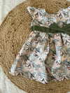 Green floral frock