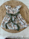 Green floral frock