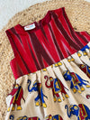 Ikkat yoke elephant frock