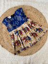 Blue kalamkari  frock