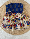 Blue grape dot elephant frock