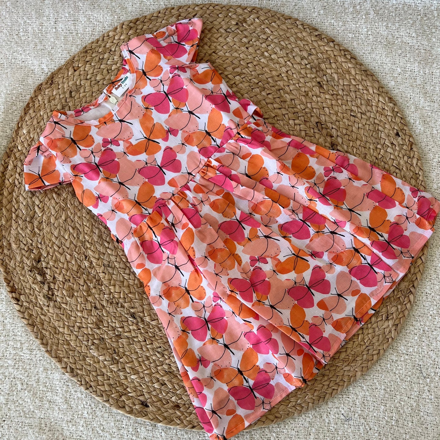 Pink butterfly frock