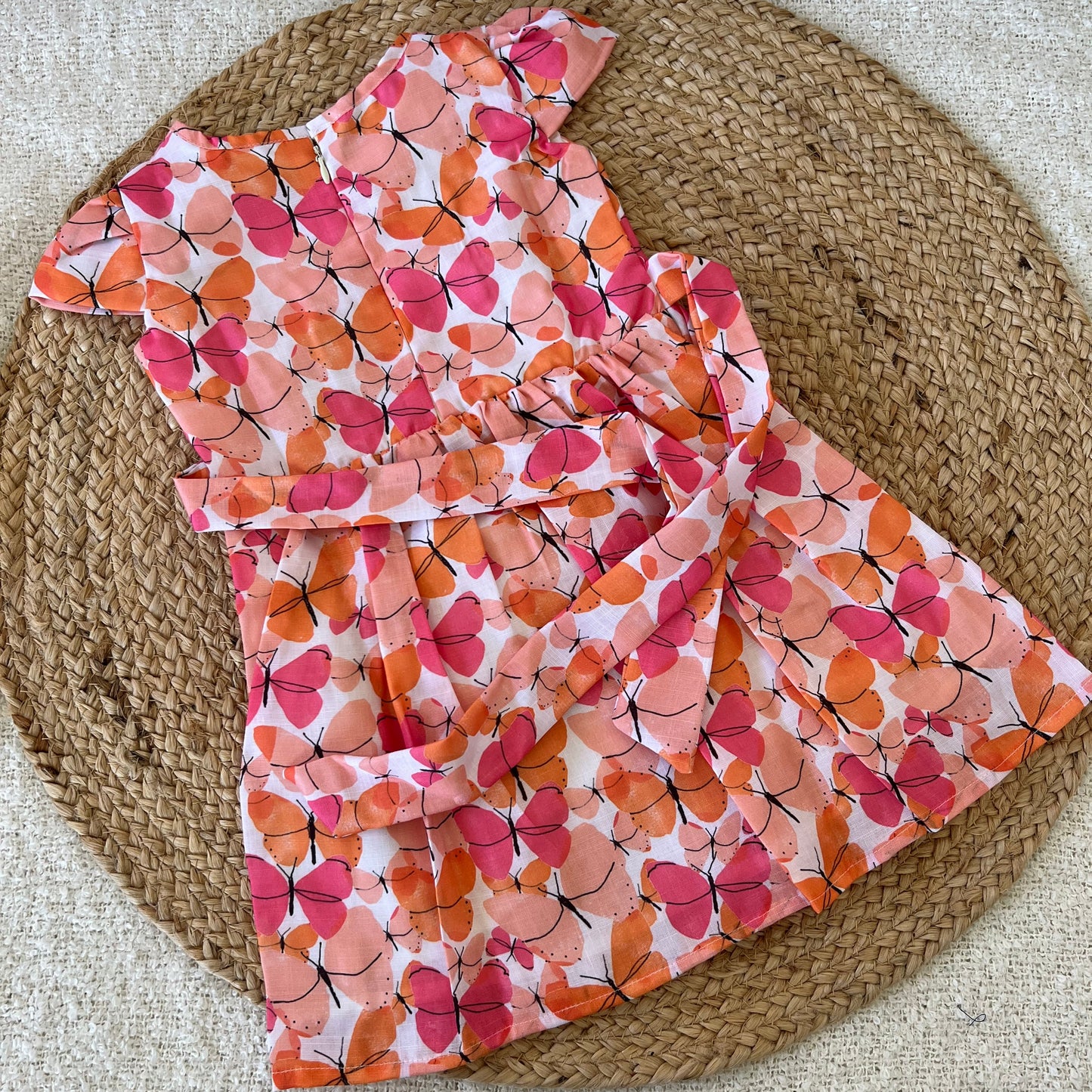 Pink butterfly frock