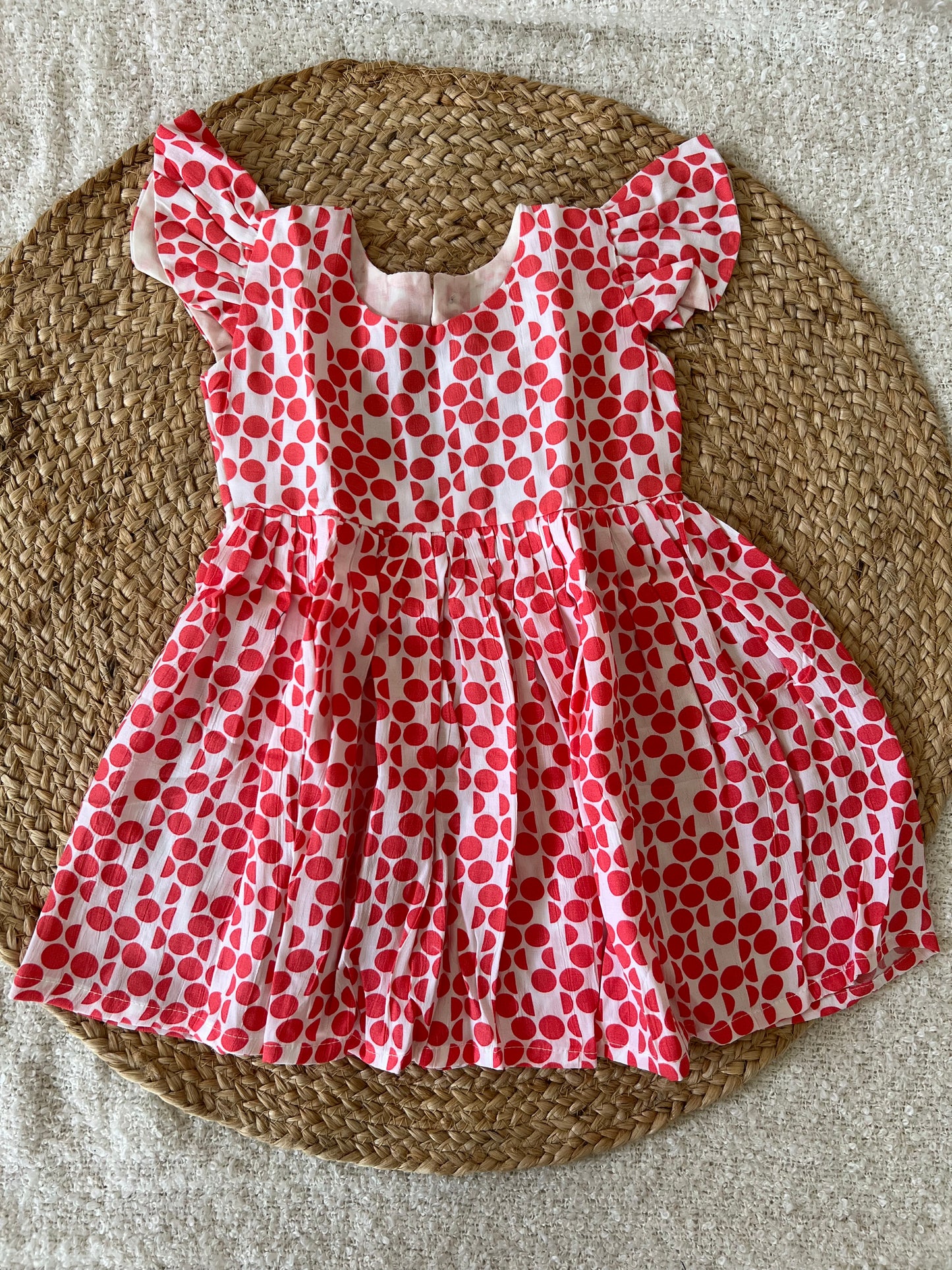 Pink polka dot frock