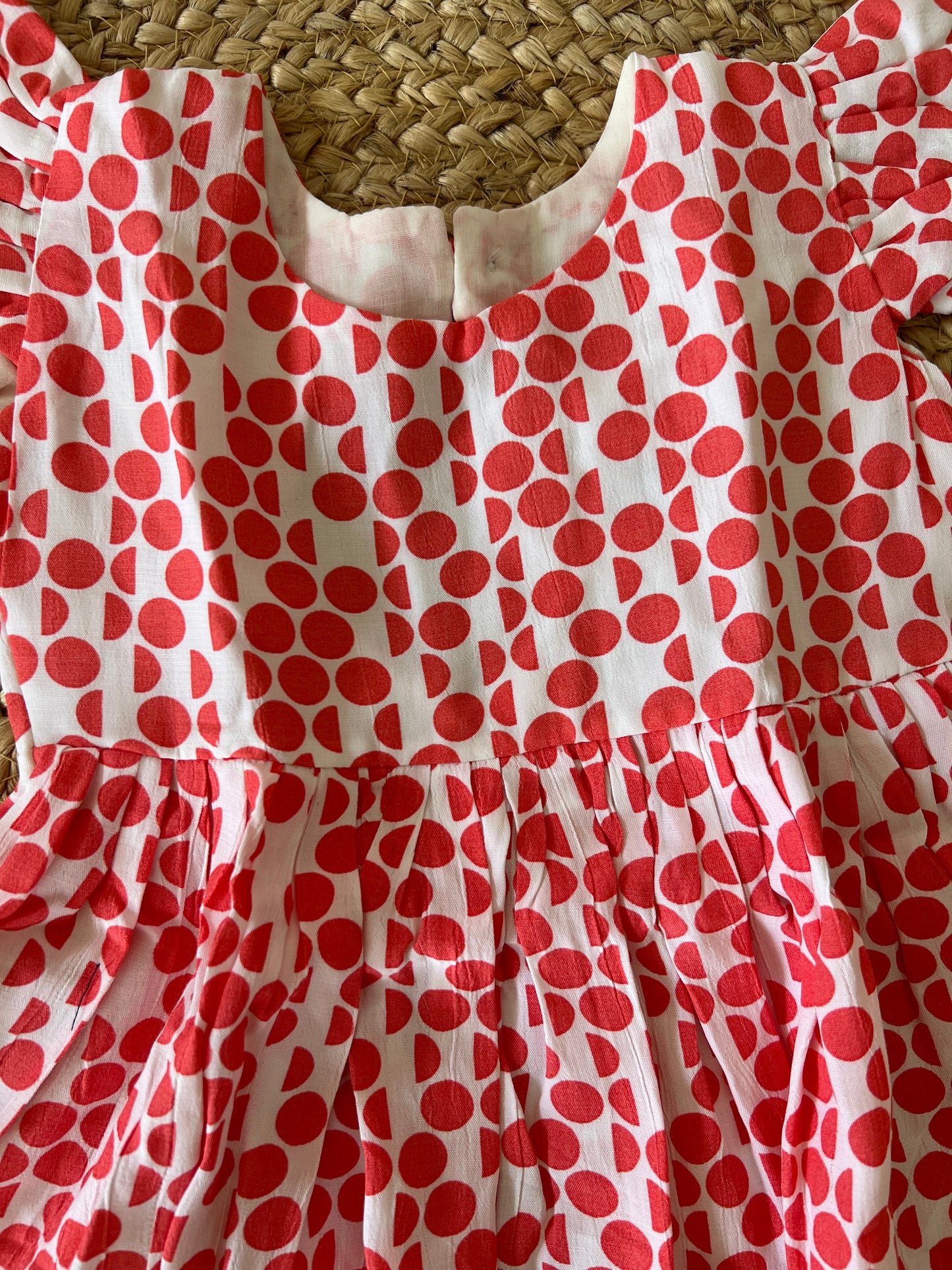Pink polka dot frock