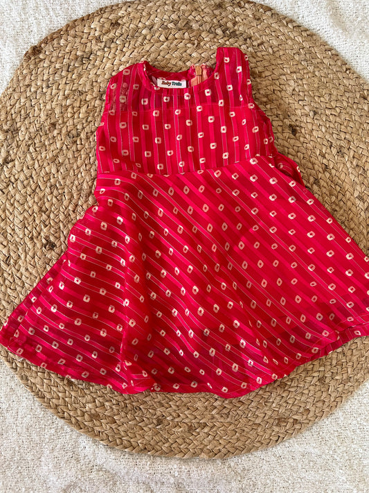Pink georgette frock