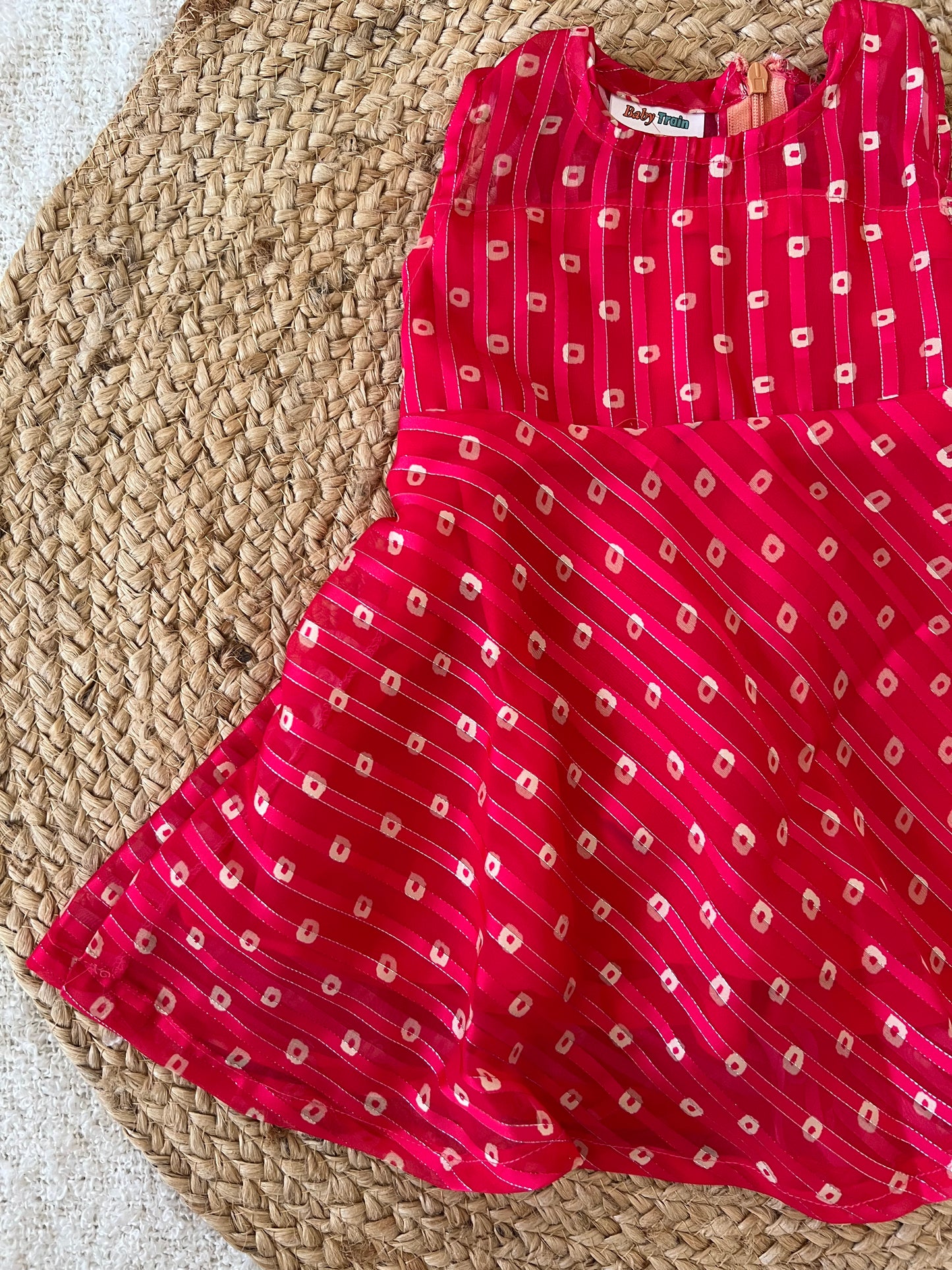 Pink georgette frock