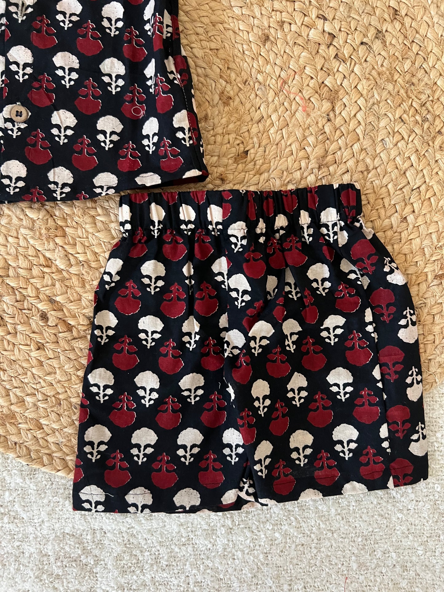 Black handloom cotton co-ords