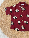Maroon panda shirt