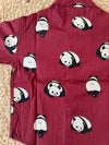 Maroon panda shirt