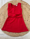 Red chiffon frock