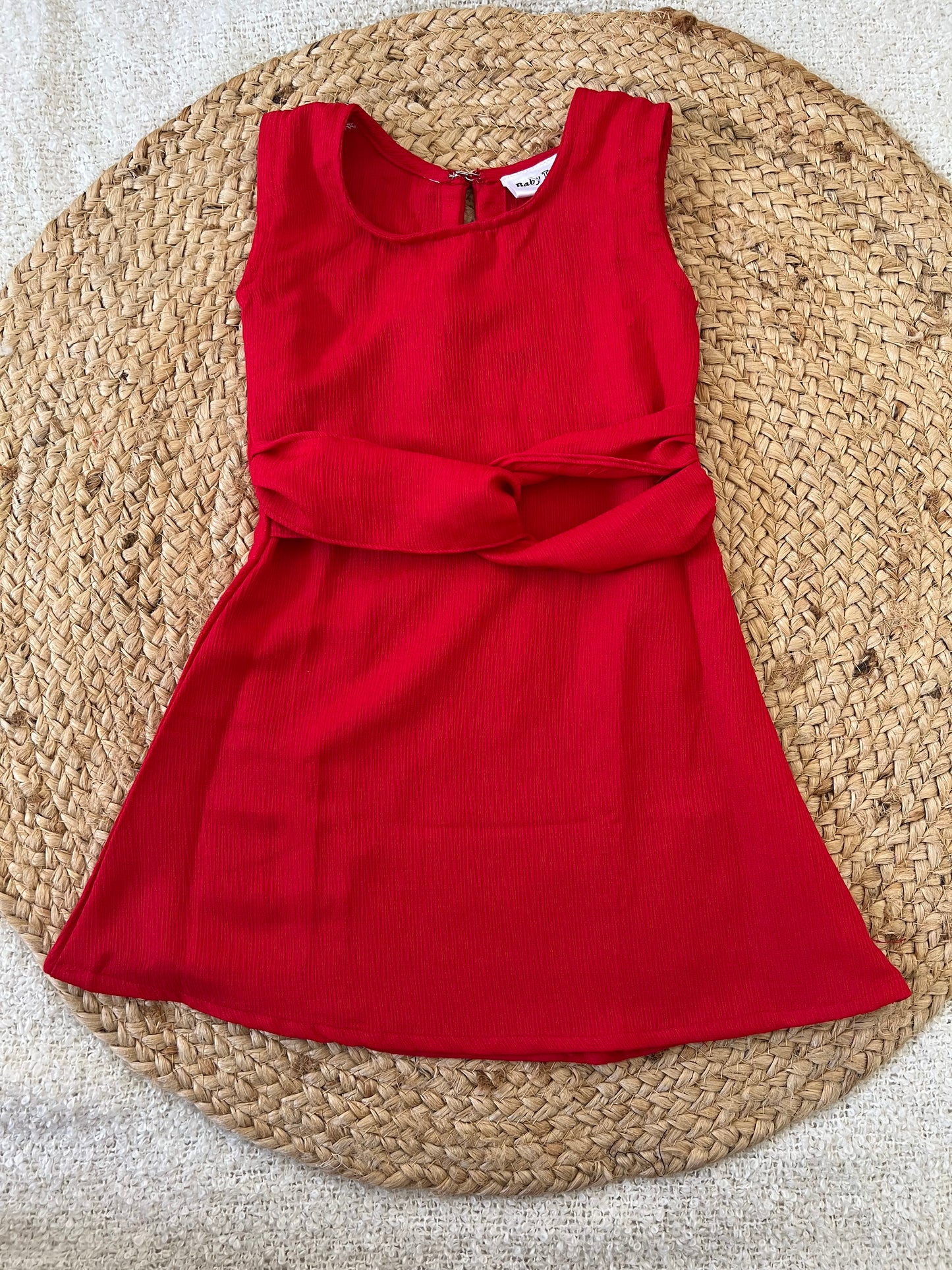 Red chiffon frock