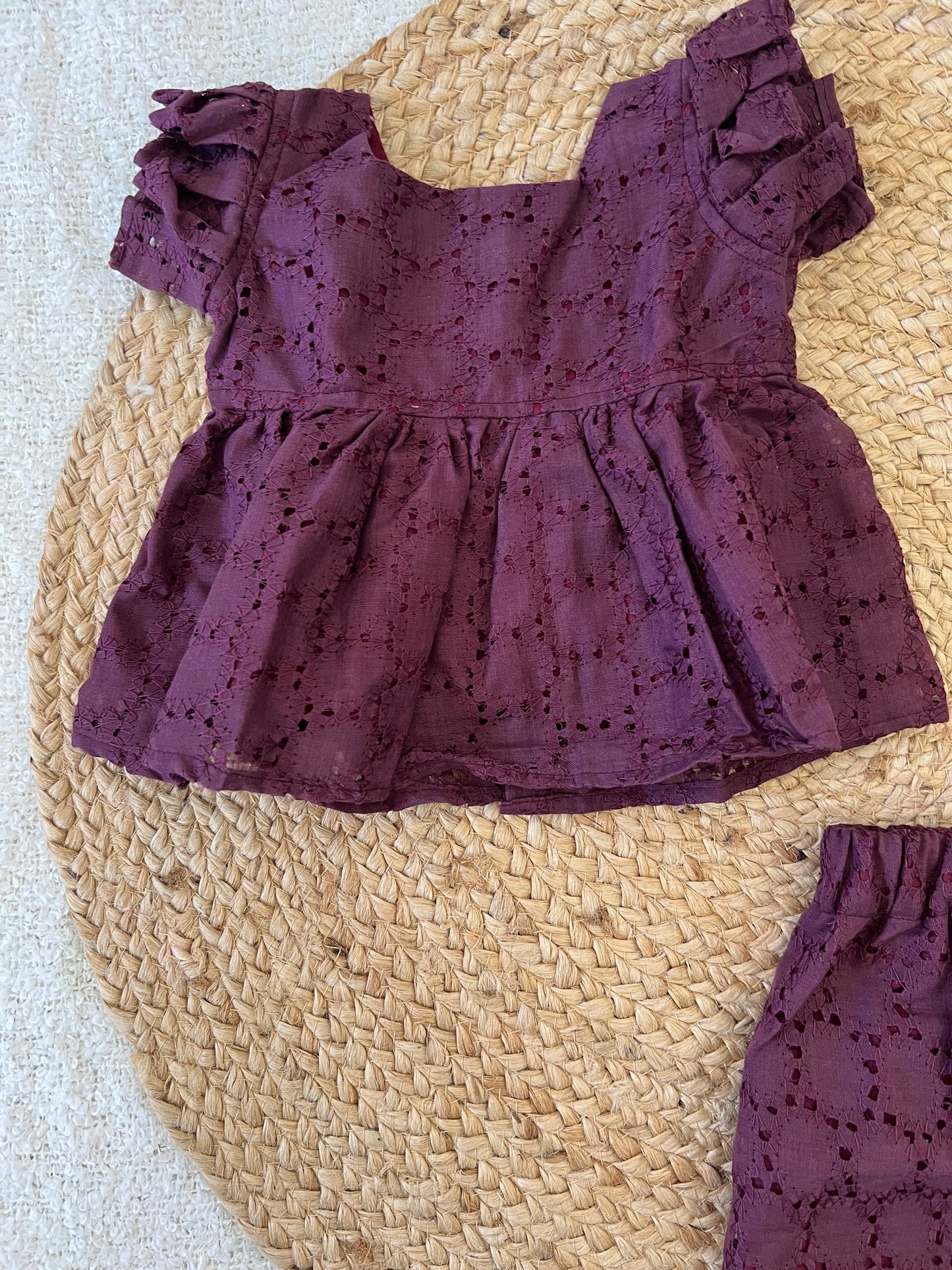 Dark violet hakoba co-ords