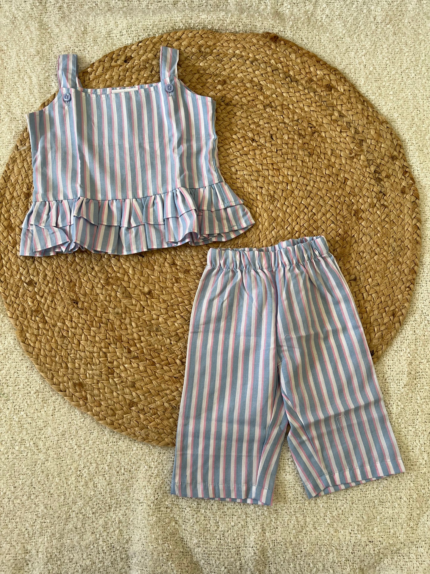 Blue white co - ords