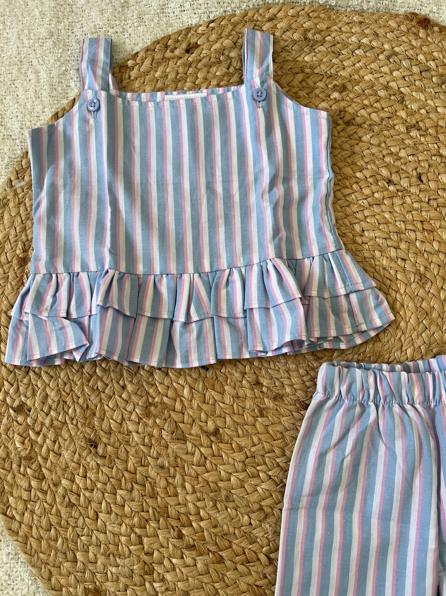 Blue white co - ords